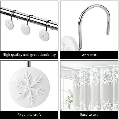 12PCS Snow Curtain Hooks