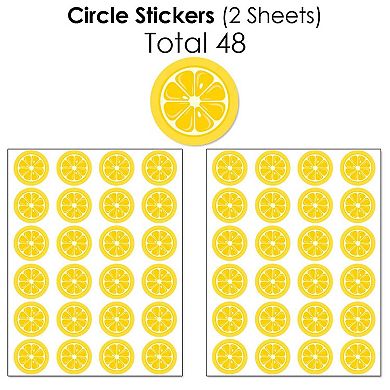 Big Dot Of Happiness So Fresh - Lemon - Citrus Lemonade Party Candy Favor Sticker Kit 304 Pc