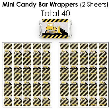 Big Dot Of Happiness Dig It - Construction Party Zone Birthday Candy Favor Sticker Kit 304 Pc