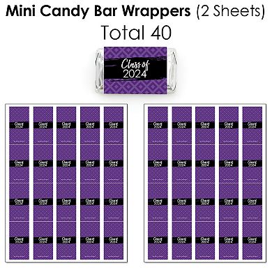 Big Dot Of Happiness Purple Grad Best Is Yet To Come - 2024 Candy Favor Sticker Kit - 304 Pc