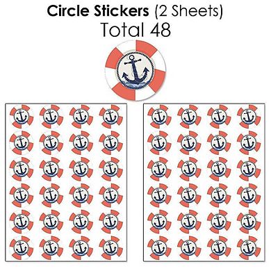 Big Dot Of Happiness Ahoy - Nautical - Party Candy Favor Sticker Kit - 304 Pieces