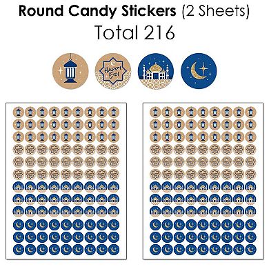 Big Dot Of Happiness Ramadan - Eid Mubarak Candy Favor Sticker Kit - 304 Pieces