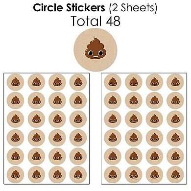 Big Dot Of Happiness Party 'til You're Pooped Poop Emoji Party Candy Favor Sticker Kit 304 Pc
