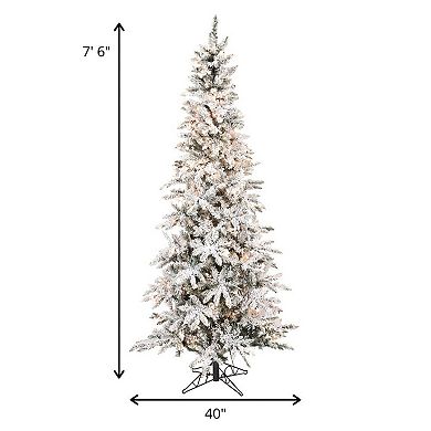 Sullivan's 7-ft. Pre Lit Flocked Pine Pencil Artificial Christmas Tree