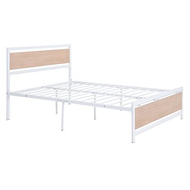 Merax Platform Bed With Metal And Wood Bed Frame