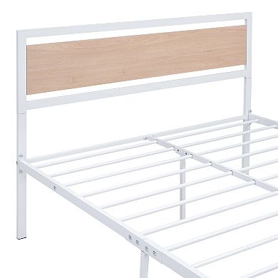 Merax Platform Bed With Metal And Wood Bed Frame