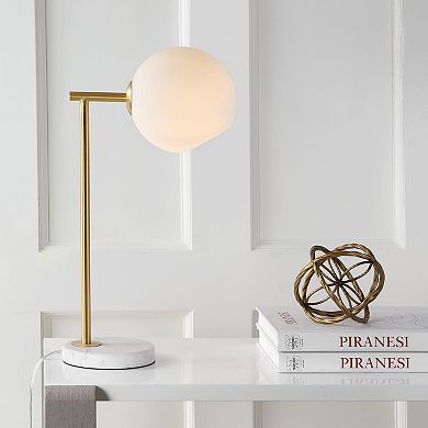 Charles Metal/marble Led Table Lamp