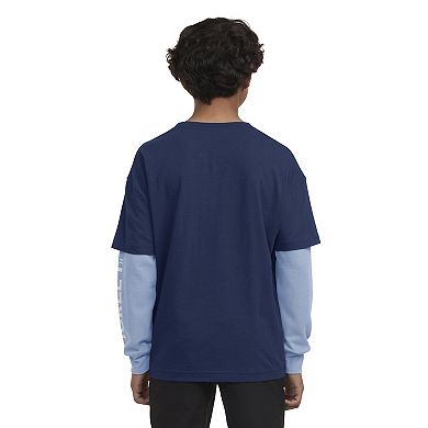 Boys 8-20 Hurley Graphic Twofer Long Sleeve T-shirt