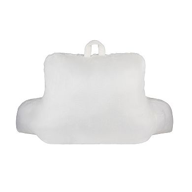 The Big One® Ivory Faux Fur Checkered Texture Backrest Pillow
