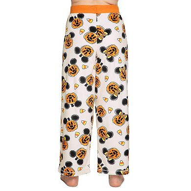 Disney's Mickey Mouse Plus Size Halloween Sueded Fleece Pajama Pants