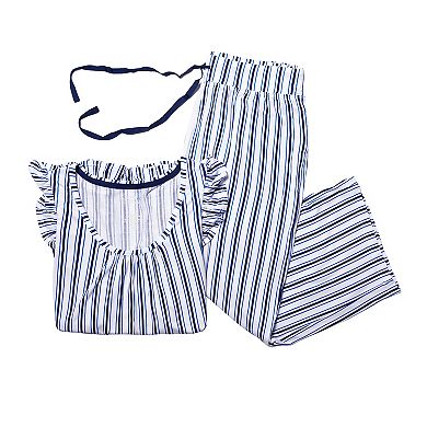 Women's Croft & Barrow® ruffled pajama tank top & Pajama Capri Pants Set