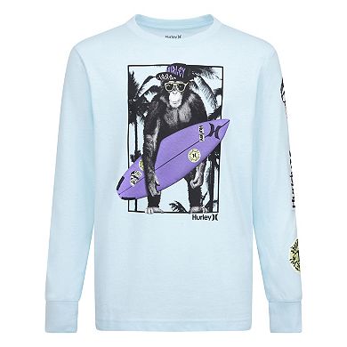 Boys 8-20 Hurley Surfer Monkey Long Sleeve T-shirt