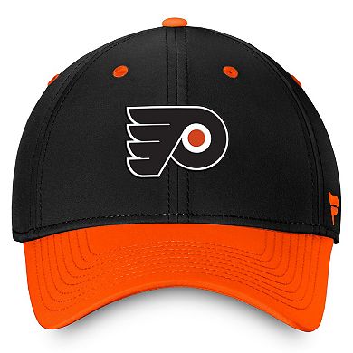 Men's Fanatics Branded  Black/Orange Philadelphia Flyers Authentic Pro Rink Two-Tone Flex Hat