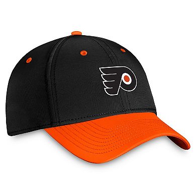 Men's Fanatics Branded  Black/Orange Philadelphia Flyers Authentic Pro Rink Two-Tone Flex Hat