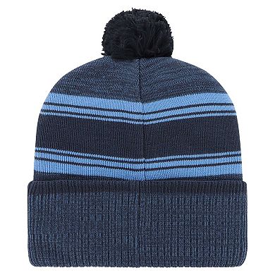Men's '47 Navy Tennessee Titans Fadeout Cuffed Knit Hat with Pom