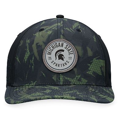 Men's Top of the World Black Michigan State Spartans OHT Military Appreciation Camo Render Flex Hat