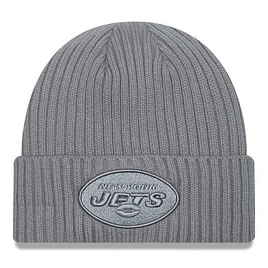 Youth New Era  Gray New York Jets Color Pack Cuffed Knit Hat