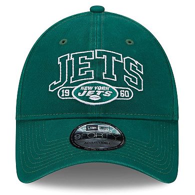 Youth New Era Green New York Jets Outline 9FORTY Adjustable Hat