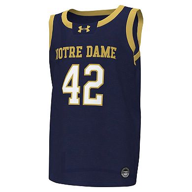 Youth Under Armour #42 Navy Notre Dame Fighting Irish Replica Basketball Jersey