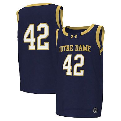 Youth Under Armour #42 Navy Notre Dame Fighting Irish Replica Basketball Jersey
