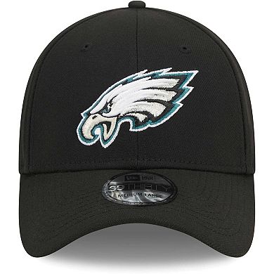 Men's New Era Black Philadelphia Eagles  Main 39THIRTY Flex Hat