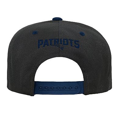 Youth Black/Navy New England Patriots Pop Snapback Hat