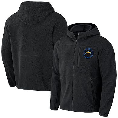 Men's NFL x Darius Rucker Collection by Fanatics  Black Los Angeles Chargers Sherpa Full-Zip Hoodie