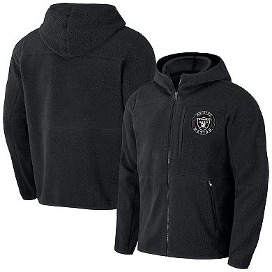 Men's NFL x Darius Rucker Collection by Fanatics  Black Las Vegas Raiders Sherpa Full-Zip Hoodie