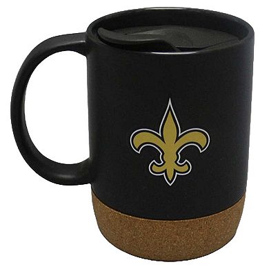 The Memory Company New Orleans Saints 14oz. Cork Bottom Mug with Lid