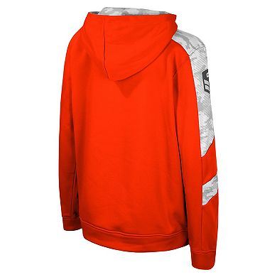 Youth Colosseum Orange Clemson Tigers OHT Military Appreciation Cyclone Digital Camo Pullover Hoodie