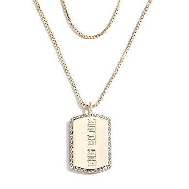 WEAR by Erin Andrews x Baublebar New York Giants Gold Dog Tag Necklace