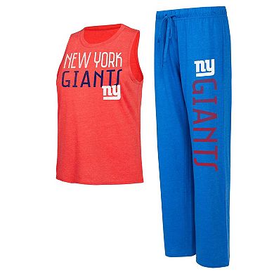 Women's Concepts Sport Royal/Red New York Giants Muscle Tank Top & Pants Lounge Set