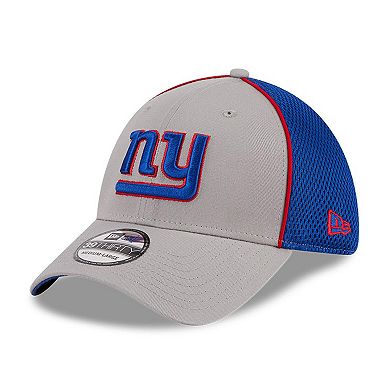 Men's New Era Gray New York Giants  Pipe 39THIRTY Flex Hat