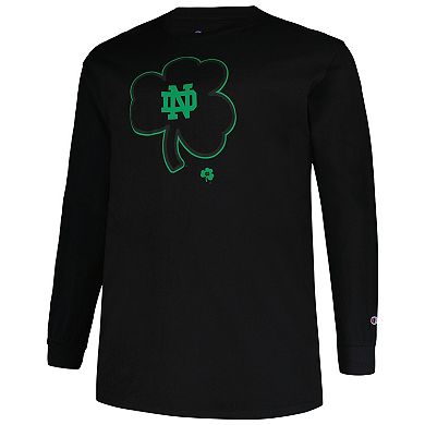 Men's Profile Black Notre Dame Fighting Irish Big & Tall Pop Long Sleeve T-Shirt