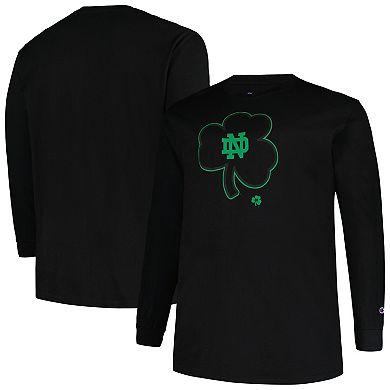 Men's Profile Black Notre Dame Fighting Irish Big & Tall Pop Long Sleeve T-Shirt