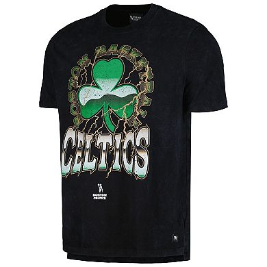 Unisex The Wild Collective  Black Boston Celtics Tour Band T-Shirt