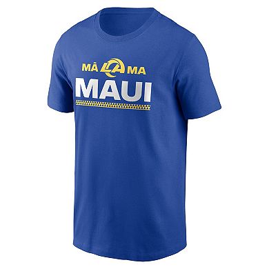 Men's Nike  Royal Los Angeles Rams x Maui Relief T-Shirt