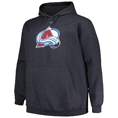 Men's Profile Nathan MacKinnon Charcoal Colorado Avalanche Big & Tall Name & Number Pullover Hoodie