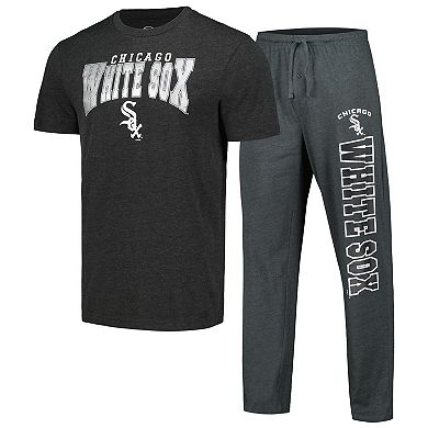 Men's Concepts Sport Charcoal/Black Chicago White Sox Meter T-Shirt & Pants Sleep Set