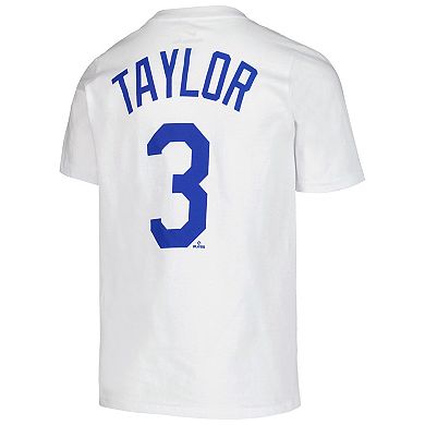 Youth Nike Chris Taylor White Los Angeles Dodgers Player Name & Number T-Shirt
