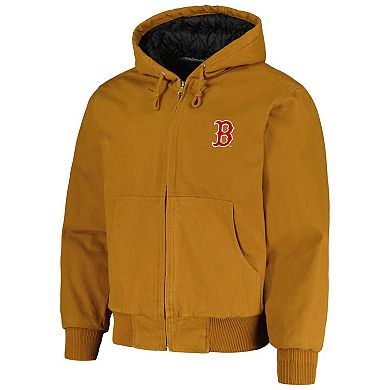 Men's Dunbrooke Brown Boston Red Sox Dakota Work Full-Zip Hoodie Jacket