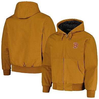 Men's Dunbrooke Brown Boston Red Sox Dakota Work Full-Zip Hoodie Jacket