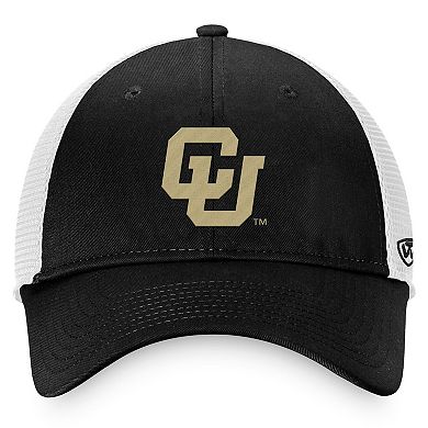 Men's Top of the World Black/White Colorado BuffaloesÂ Victory Chase Adjustable Hat