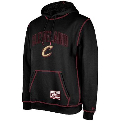 Men's New Era Black Cleveland Cavaliers 2023/24 City Edition Satin Stitch Elite Pack Pullover Hoodie