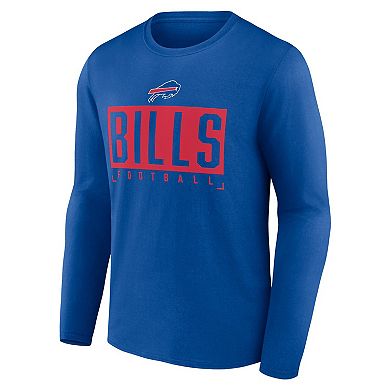 Men's Fanatics Branded Royal Buffalo Bills Big & Tall Wordmark Long Sleeve T-Shirt