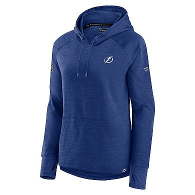 Women's Fanatics Branded Heather Blue Tampa Bay Lightning Authentic Pro Pullover Hoodie