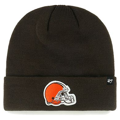 Youth '47 Brown Cleveland Browns Logo Cuffed Knit Hat