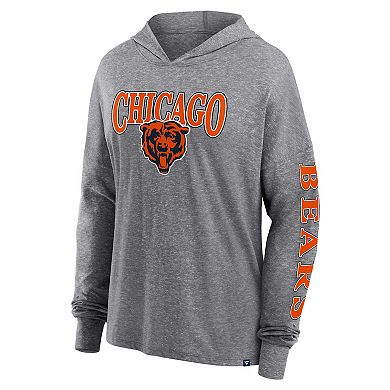 Women's Fanatics Branded Heather Gray Chicago Bears Classic Outline Pullover Hoodie