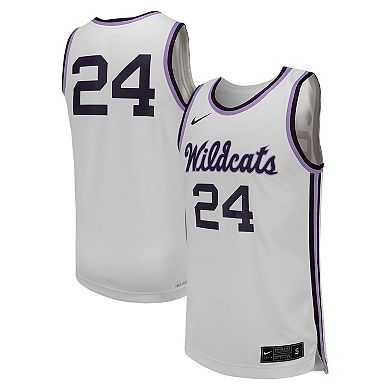 Men's Nike # White Kansas State Wildcats Replica Basketball Jersey