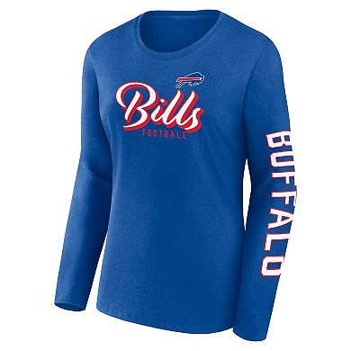 Women's Fanatics Branded Royal/White Buffalo Bills Two-Pack Combo Cheerleader T-Shirt Set